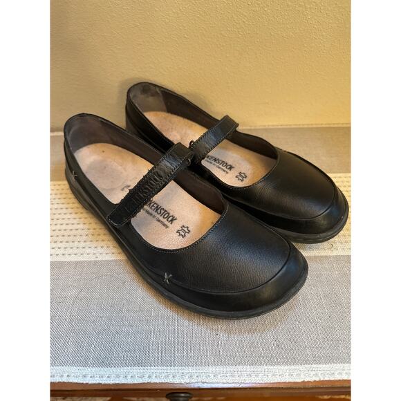 Birkenstock Iona Black Leather Mary Jane Shoe Size 41/ US 10-10.5 - Picture 1 of 7